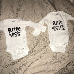 Matching onesies- twins